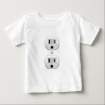 Electrical Plug Click to Customise Colour Decor Baby T-Shirt<br><div class="desc">Please make sure to customise the colour for the front and the back of products with two sides or multiple elements. Easily change the colour of this design background from the preset white to any colour of your choice in one step. Just click on the "Cutomize It!" button to reveal...</div>
