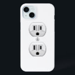 Electrical Plug Click to Customise Colour Decor iPhone 15 Mini Case<br><div class="desc">Please make sure to customise the colour for the front and the back of products with two sides or multiple elements. Easily change the colour of this design background from the preset white to any colour of your choice in one step. Just click on the "Cutomize It!" button to reveal...</div>