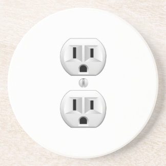Electrical Plug Click to Customise Colour Decor Coaster