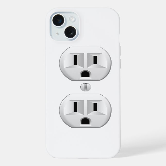 Electrical Plug Click to Customise Colour Decor iPhone Case (Back)