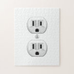 Electrical Plug Click to Customise Colour Decor Jigsaw Puzzle<br><div class="desc">Please make sure to customise the colour for the front and the back of products with two sides or multiple elements. Easily change the colour of this design background from the preset white to any colour of your choice in one step. Just click on the "Cutomize It!" button to reveal...</div>