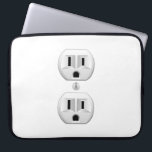 Electrical Plug Click to Customise Colour Decor Laptop Sleeve<br><div class="desc">Please make sure to customise the colour for the front and the back of products with two sides or multiple elements. Easily change the colour of this design background from the preset white to any colour of your choice in one step. Just click on the "Cutomize It!" button to reveal...</div>