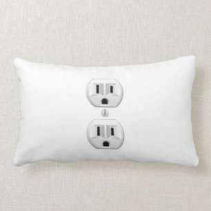 Electrical Plug Click to Customise Colour Decor Lumbar Cushion