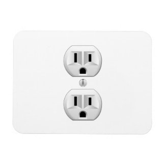 Electrical Plug Click to Customise Colour Decor Magnet