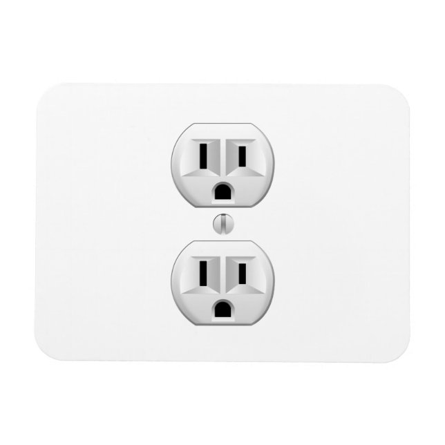 Electrical Plug Click to Customise Colour Decor Magnet (Horizontal)