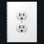 Electrical Plug Click to Customise Colour Decor Notebook<br><div class="desc">Please make sure to customise the colour for the front and the back of products with two sides or multiple elements. Easily change the colour of this design background from the preset white to any colour of your choice in one step. Just click on the "Cutomize It!" button to reveal...</div>