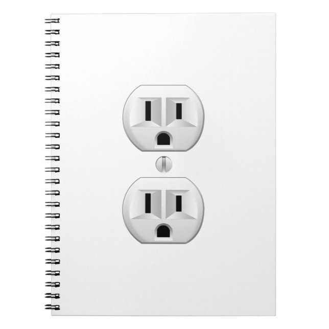 Electrical Plug Click to Customise Colour Decor Notebook (Front)