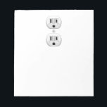 Electrical Plug Click to Customise Colour Decor Notepad<br><div class="desc">Please make sure to customise the colour for the front and the back of products with two sides or multiple elements. Easily change the colour of this design background from the preset white to any colour of your choice in one step. Just click on the "Cutomize It!" button to reveal...</div>