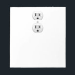 Electrical Plug Click to Customise Colour Decor Notepad<br><div class="desc">Please make sure to customise the colour for the front and the back of products with two sides or multiple elements. Easily change the colour of this design background from the preset white to any colour of your choice in one step. Just click on the "Cutomize It!" button to reveal...</div>