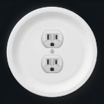 Electrical Plug Click to Customise Colour Decor Paper Plate<br><div class="desc">Please make sure to customise the colour for the front and the back of products with two sides or multiple elements. Easily change the colour of this design background from the preset white to any colour of your choice in one step. Just click on the "Cutomize It!" button to reveal...</div>