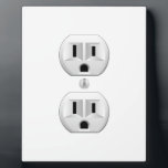 Electrical Plug Click to Customise Colour Decor Plaque<br><div class="desc">Please make sure to customise the colour for the front and the back of products with two sides or multiple elements. Easily change the colour of this design background from the preset white to any colour of your choice in one step. Just click on the "Cutomize It!" button to reveal...</div>