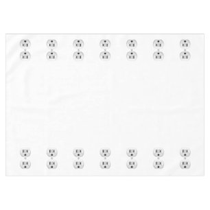 Electrical Plug Click to Customise Colour Decor Tablecloth