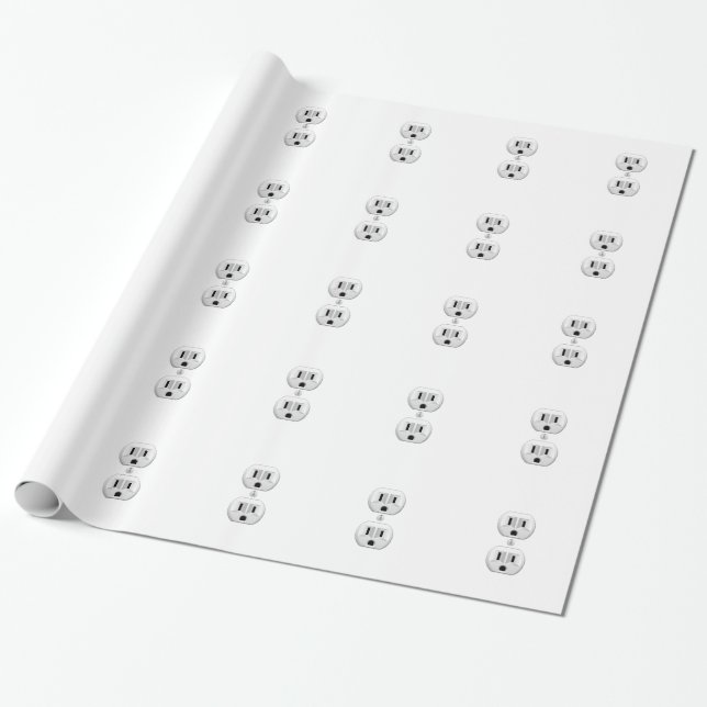 Electrical Plug Click to Customise Colour Decor Wrapping Paper (Unrolled)