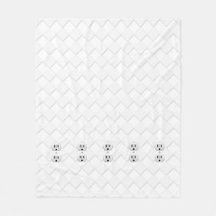 Electrical Plug Wall Outlet Fun Customise This Fleece Blanket