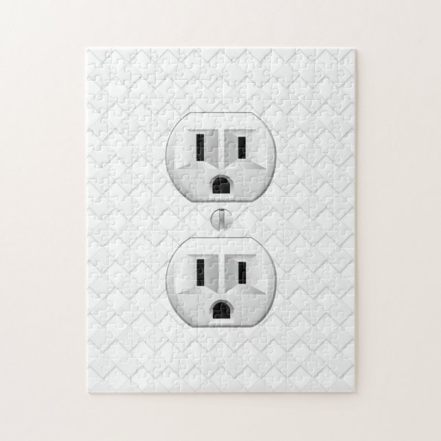 Electrical Plug Wall Outlet Fun Customise This Jigsaw Puzzle (Vertical)