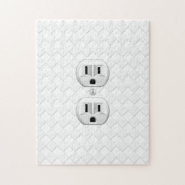 Electrical Plug Wall Outlet Fun Customise This Jigsaw Puzzle (Vertical)