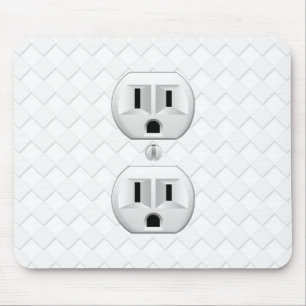 Electrical Plug Wall Outlet Fun Customise This Mouse Pad