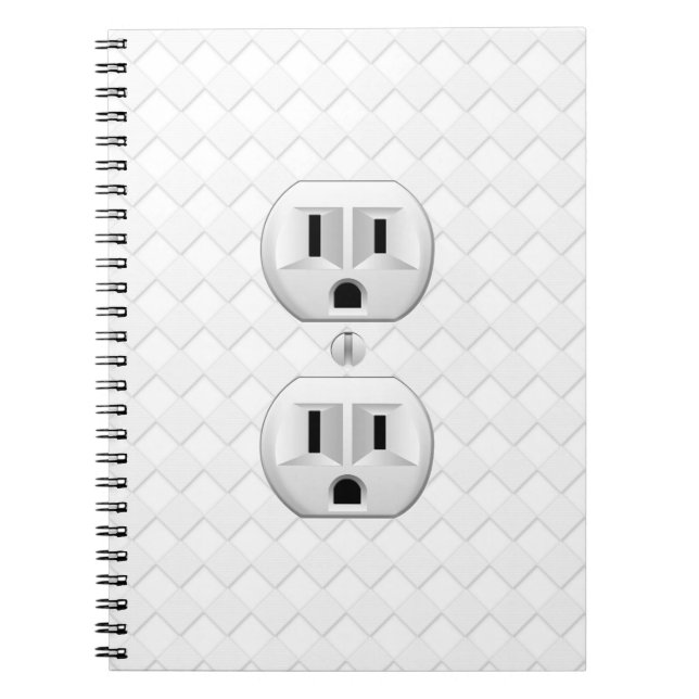 Electrical Plug Wall Outlet Fun Customise This Notebook (Front)