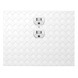 Electrical Plug Wall Outlet Fun Customise This Notepad