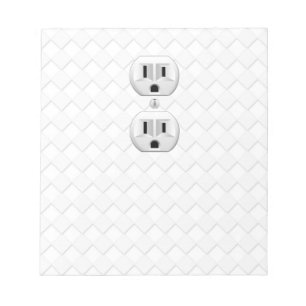 Electrical Plug Wall Outlet Fun Customise This Notepad