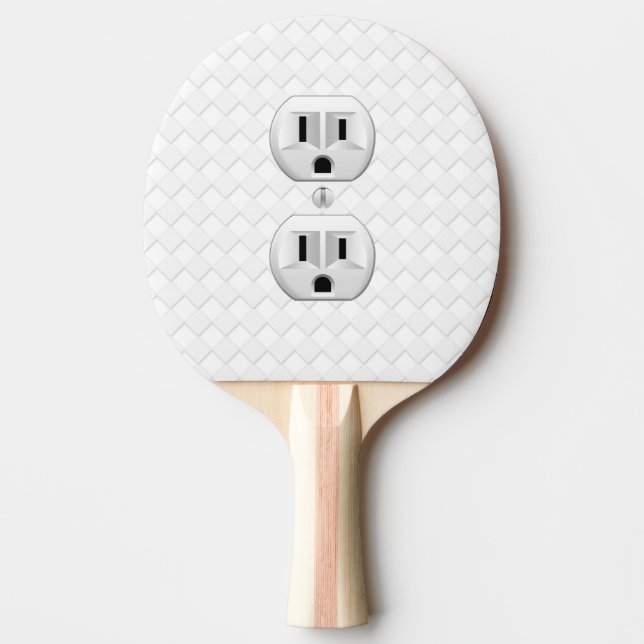 Electrical Plug Wall Outlet Fun Customise This Ping Pong Paddle (Front)