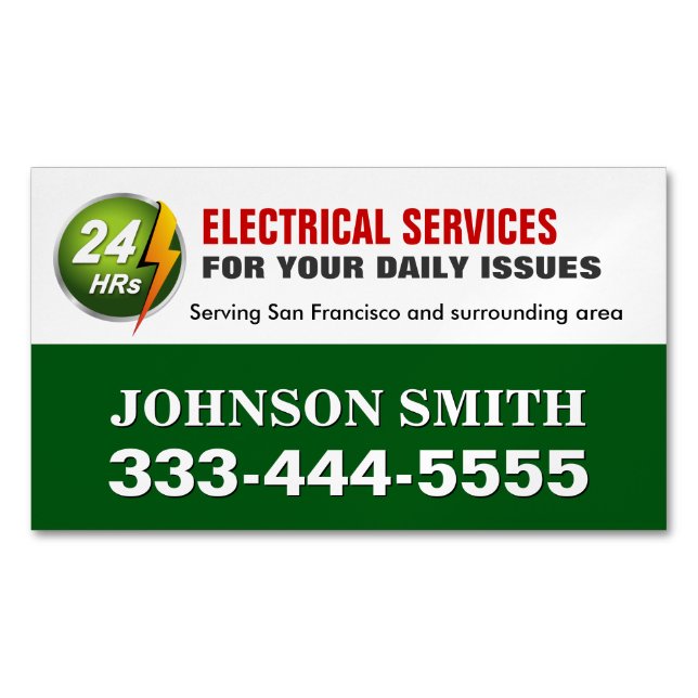 Electrical Power Service Electrician Fridge Magnet (Front)