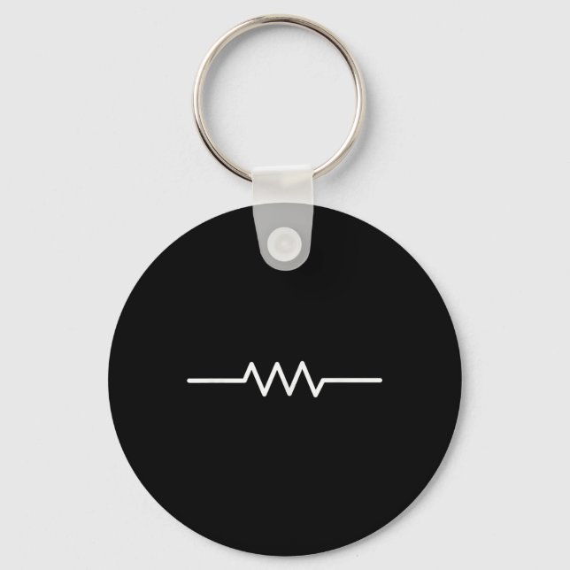 Electrical Resistor Symbol Funny Engineer Circuit  Key Ring (Front)