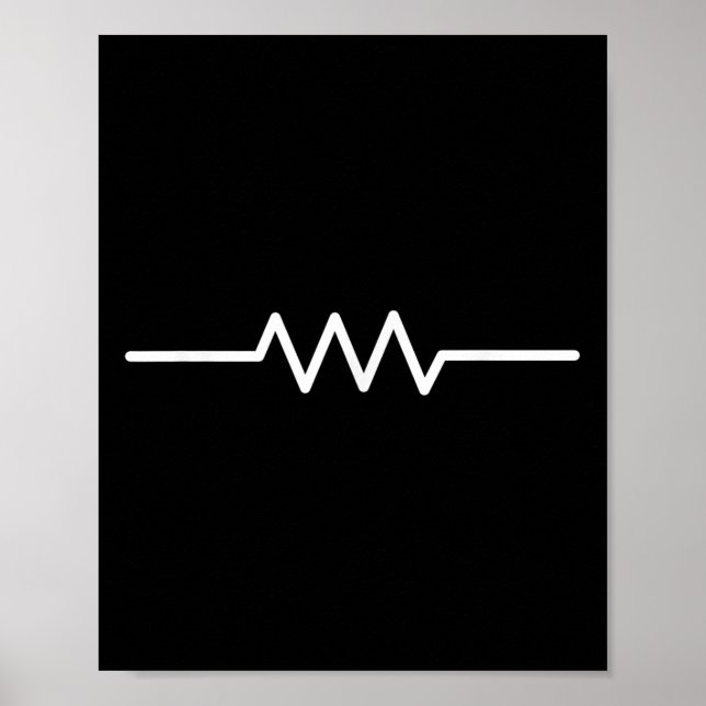 Electrical Resistor Symbol Funny Engineer Circuit  Poster (Front)