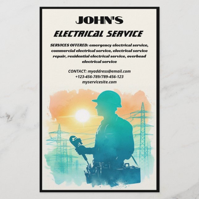 Electrical Service Flyer (Front)
