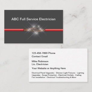 Electrical Services Electrician Business Cards