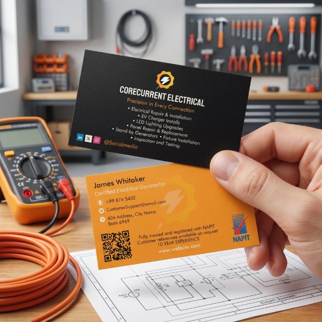 Electrical Services | Speciality construction Business Card (Creator Uploaded)