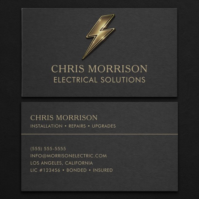 Electrical Solutions Professional Business Card (Creator Uploaded)