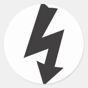 Electrical Symbol thunder Electricity Classic Round Sticker