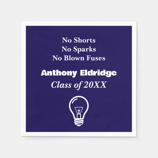 Electrical Technology Graduation Napkin (Front)