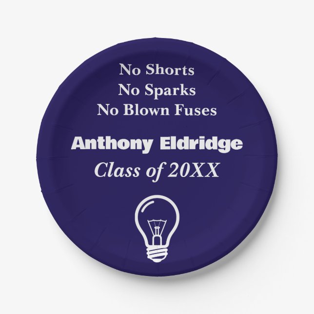 Electrical Technology Graduation Paper Plate (Front)