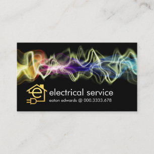 Electrical Wave Lightning Charge Business Card