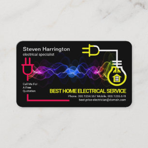 Electrical Wave Powering Circuit Business Card