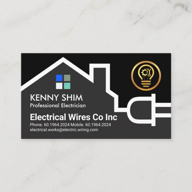 Electrical Wiring Home Circuit Business Card (Front)