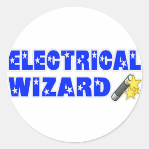 Electrical Wizard Classic Round Sticker