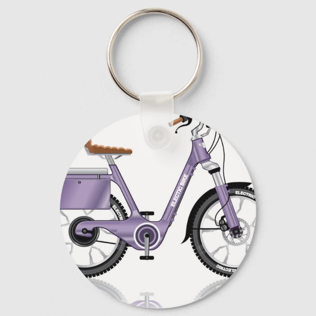 ElectricBicycleVectorDetailed Key Ring (Front)