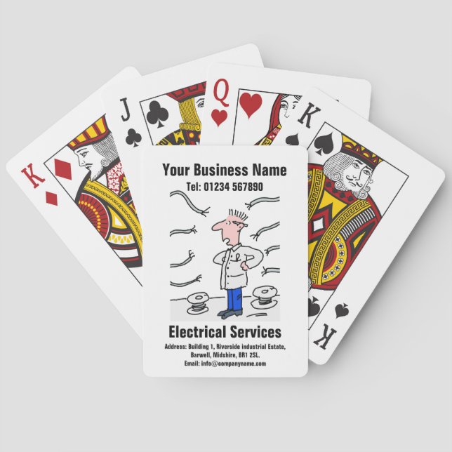 Electrician and Electrical Services Playing Cards (Back)