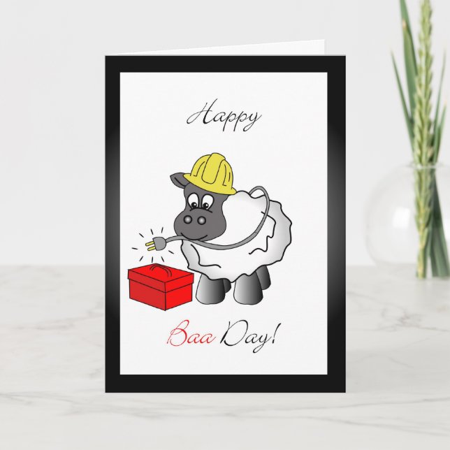 Electrician birthday greeting card (Front)