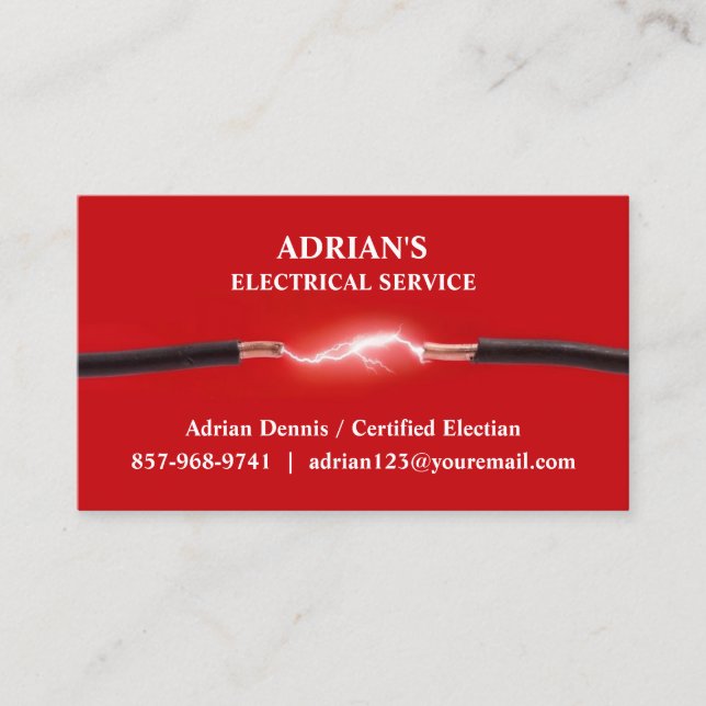 Electrician Business Card (Front)