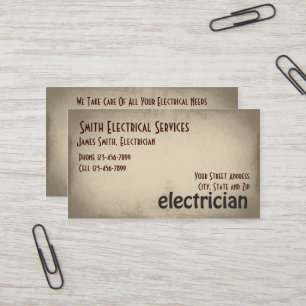 Electrician Business Card