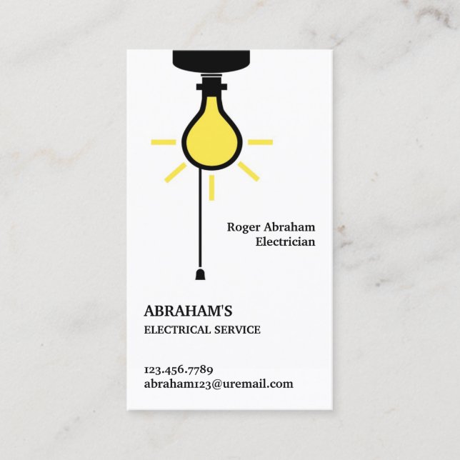 Electrician Business Card (Front)