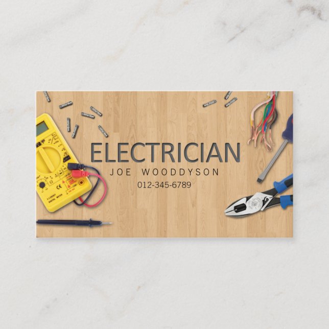 Electrician Business Card Electrical Tools (Front)