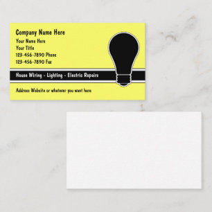 Electrician Business Cards
