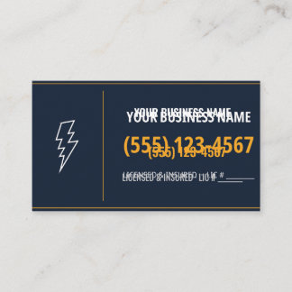 Electrician Business Cards, Custom Name & Phone Card