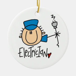 Electrician Ceramic Ornament