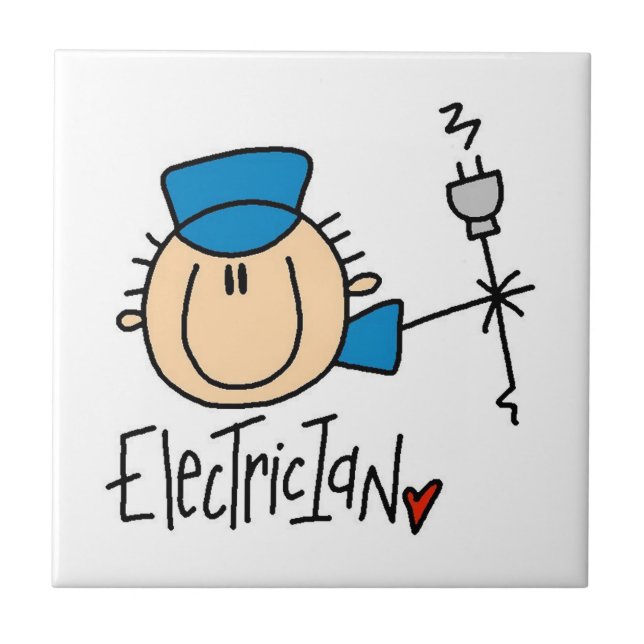 Electrician Ceramic Tile (Front)